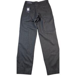 NWT daniel hechter grey flat front chino dress pants 30x30 slacks proffesional